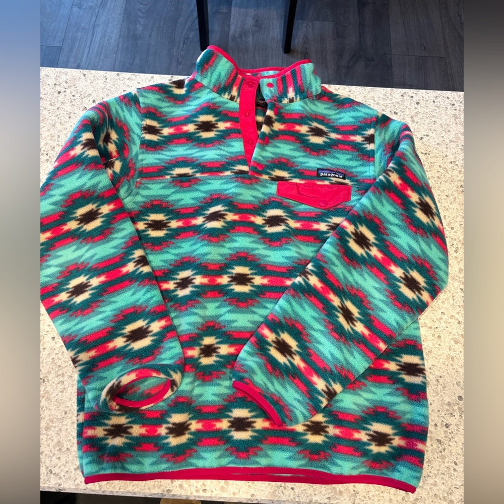 Patagonia Women’s Lightweight Synchilla Snap-T Fleece Pullover RARE PATTERN